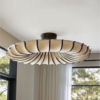 Contemporary ceiling light CHAMBERS roundsteelpaper