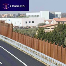Noise barrier with modular panels COR-TEN® steelroad