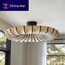 Contemporary ceiling light CHAMBERS roundsteelpaper