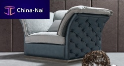 Traditional armchair TIAGOleatherfabric