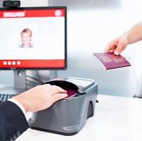 Passport document reader for airportdesktopwith card reader