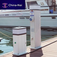 Electrical distribution pedestal water supplyfor docksaluminum