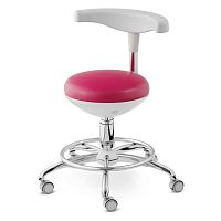Dental stool ASSISTheight-adjustablewith backrest