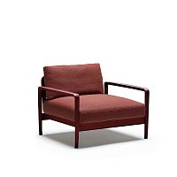 Contemporary armchair Lissonifabricextruded aluminumwith removable cushion