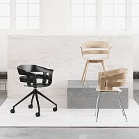 Contemporary chair WICKindooroaksolid wood