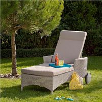 Contemporary sunlounger ATOLLfabricthermo-lacquered aluminumhigh-density polyethylene (HDPE)