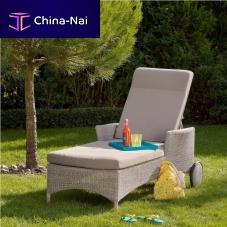 Contemporary sunlounger ATOLLfabricthermo-lacquered aluminumhigh-density polyethylene (HDPE)