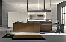 Contemporary kitchen ICONwood veneerislandhandleless