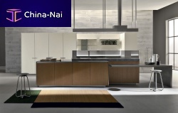 Contemporary kitchen ICONwood veneerislandhandleless