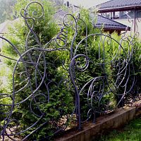 Fence with bars 36gardenwrought ironcontemporary