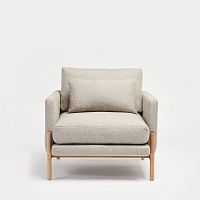 Contemporary armchair Anotherwooloakwith removable cushion