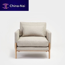 Contemporary armchair Anotherwooloakwith removable cushion