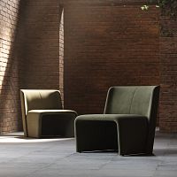 Contemporary fireside chair LEGACYvelvetgreenoutdoor