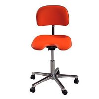 Dental stool with backreston casters