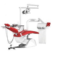 Dental unit with electric chair ARIA EXCELL SR 6Nwith adjustable headrestwith delivery systemwith LED light
