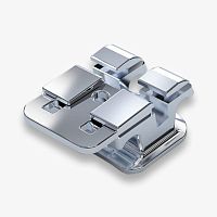 Metal orthodontic bracket self-ligatingself-lockingstraight