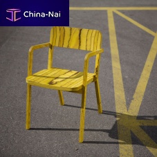 Contemporary chair PRATERwoodenstackablefor public building