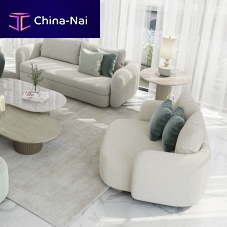 Contemporary armchair GEM 300fabricwith removable cushionwhite