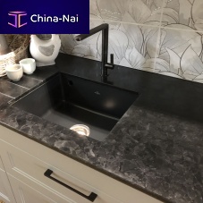 Glass countertop blackpolishedsmooth