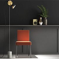 Contemporary chair COCOindoorfabricwooden base