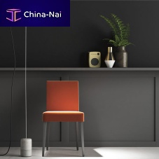 Contemporary chair COCOindoorfabricwooden base