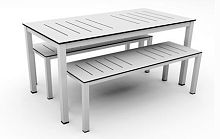 Contemporary table and chair set OXFORDsteellaminateoutdoor
