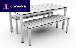 Contemporary table and chair set OXFORDsteellaminateoutdoor