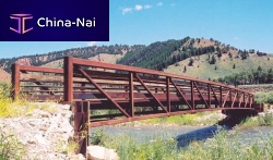 COR-TEN® steel bridge trusspedestrianprecast