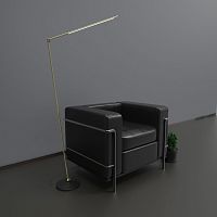 Floor-standing lamp THINbrasscontemporarycorded