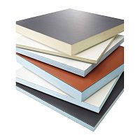 Roof insulating sandwich panel PERGOTOP2 aluminum facesexpanded polystyrene core
