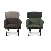 Contemporary armchair BAL XLfabricleatherbeech