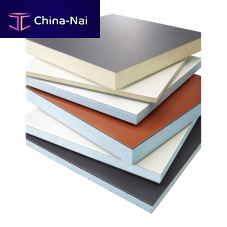 Roof insulating sandwich panel PERGOTOP2 aluminum facesexpanded polystyrene core