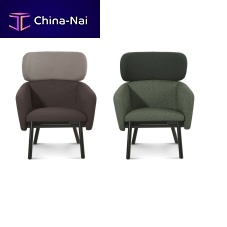 Contemporary armchair BAL XLfabricleatherbeech