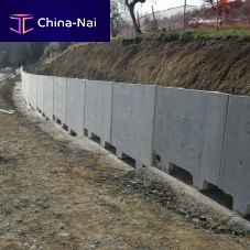 Concrete retaining wall L-SHAPED WALLSmodularprefabfor bridge construction