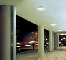 Surface-mounted light fixture IRIS WHITE DIFFUSERLEDcompact fluorescentround
