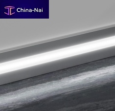 White baseboard PROLIGHT METAL LINE 89silver-coloredbeigegray