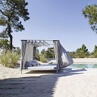 Canopy garden bed SUNMOONdoublecontemporarywith built-in light