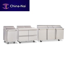 Commercial salad prep unit 4400 SERIESstainless steelrefrigerated2-door