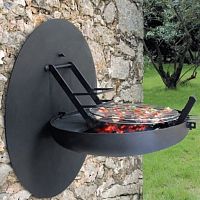 Charcoal barbecue SIGMAFOCUSwood-burningwall-mountedsteel