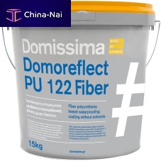 Protection liquid waterproofing DOMOREFLECT PU 122 FIBERwith metal roof framingfor inclined roofspolyurethane