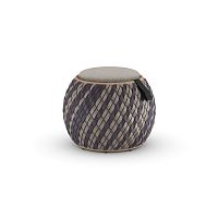 Contemporary pouf DALA fabrichigh-density polyethylene (HDPE)round