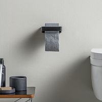 Wall-mounted toilet roll holder EVBR10 SERIESsteelblacksatin