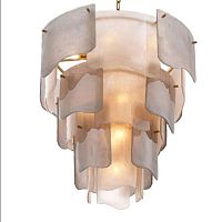 Contemporary chandelier ASINARA Lsmoked glassbrass13 light