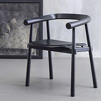 Contemporary chair ALTAY indoorleatherbeech base