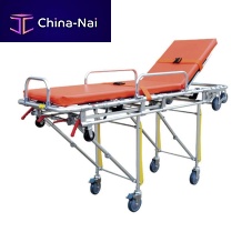 Ambulance stretcher trolley E-65 rescuemanualheight-adjustable