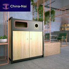 Recycling trash bin enclosure AIRLIEcommercialpowder-coated steellaminate