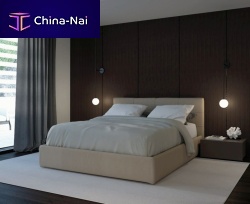 Double bed LETTI007contemporaryleatherfor hotel rooms