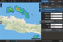 Monitoring software PulseRadmeteorologicalair traffic managementfor airplane