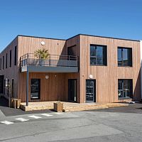 Modular building SAMIPLAST 487 m²woodenfor officeeco-friendly