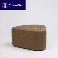 Contemporary pouf AIAfabricgrayblue